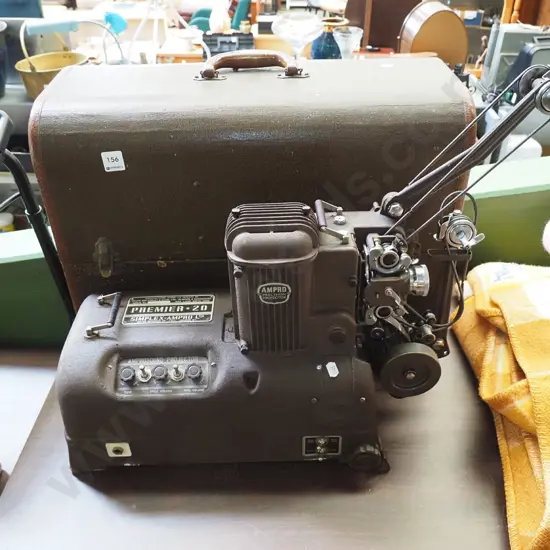 vintage Simplex-Ampro Premier 20 16mm sound cine projector with hard carry case