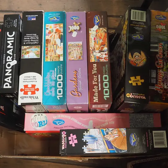 box of puzzles