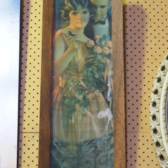 oak framed glamour print