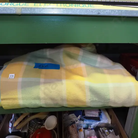 large checked woollen blanket