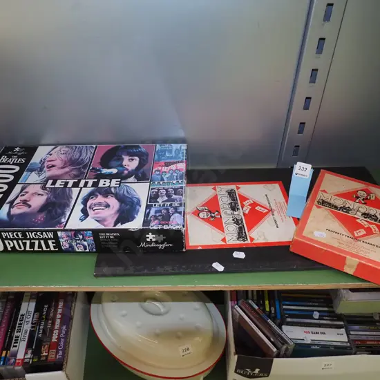 early Monoploy game, Beatles puzzle