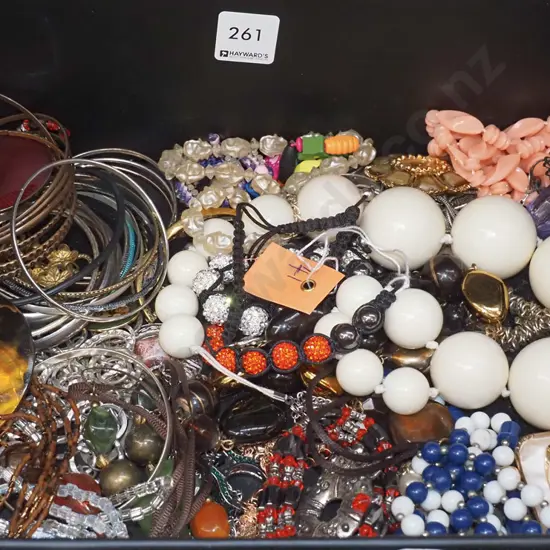 box of costume jewellery