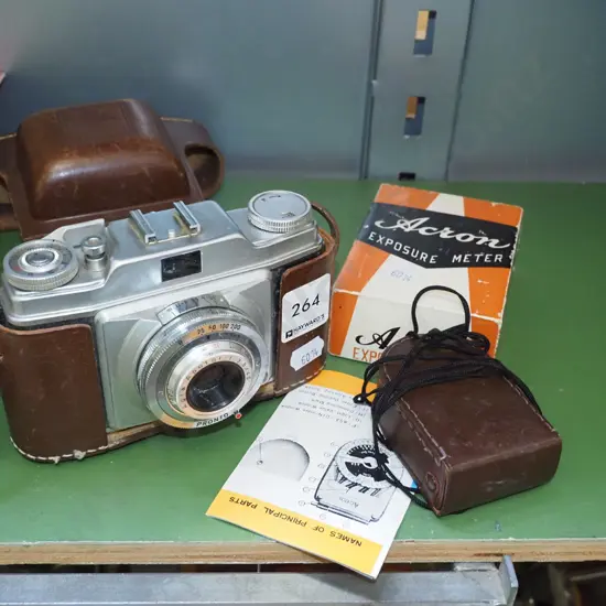 Pronto vintage 35mm camera and flash