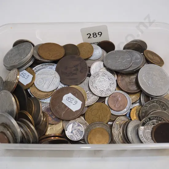 tray of coins