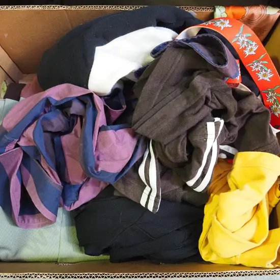 box; clothes