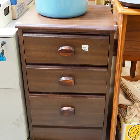 mdf faux wood veneer bedside cabinet