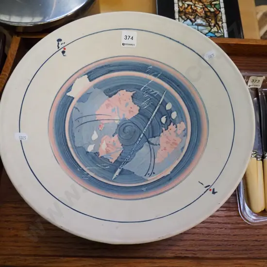 large studio pottery fruit bowl