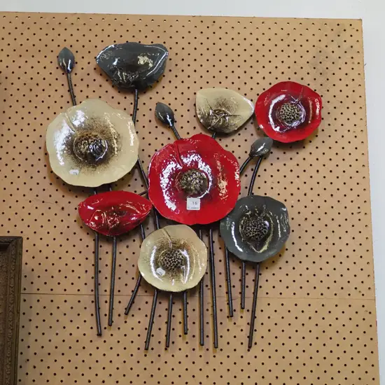metal wall art - flowers