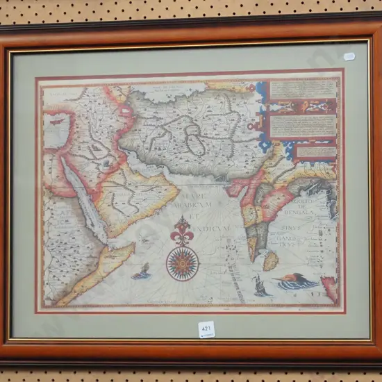 framed print - Middle Eastern map