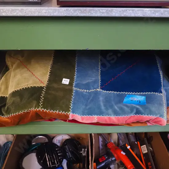 pair of velvet patchwork curtains - need a clean