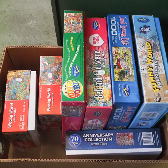 box of puzzles