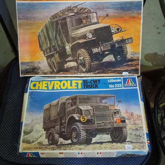 2x boxed yet to be assembled military models