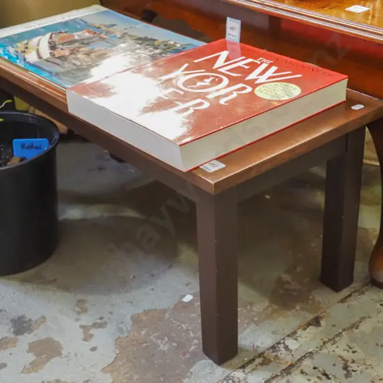 small wooden coffee table
