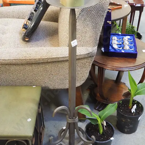 tall wrought metal candlestick H-900