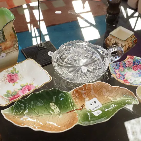 leaf dishes, letter spike etc