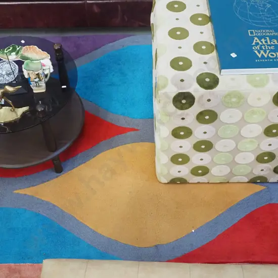 1990s multi coloured floor mat L-2200 W-1500