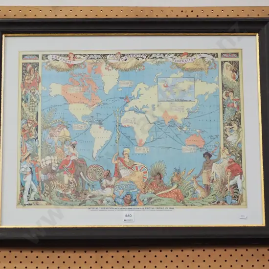 digital print - map of British Empire 1866