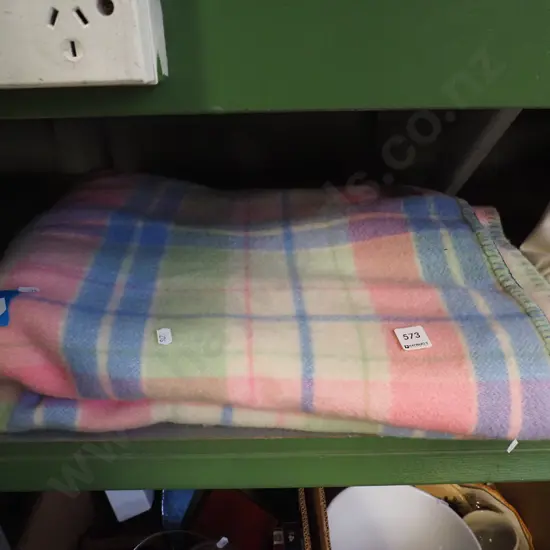 checked woollen blanket