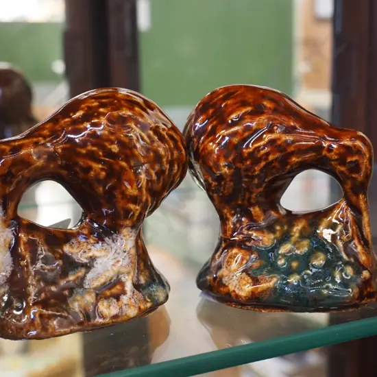 2x ceramic kiwi figurines H-70