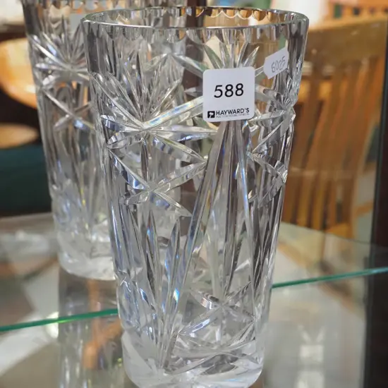 cut crystal vase H-200
