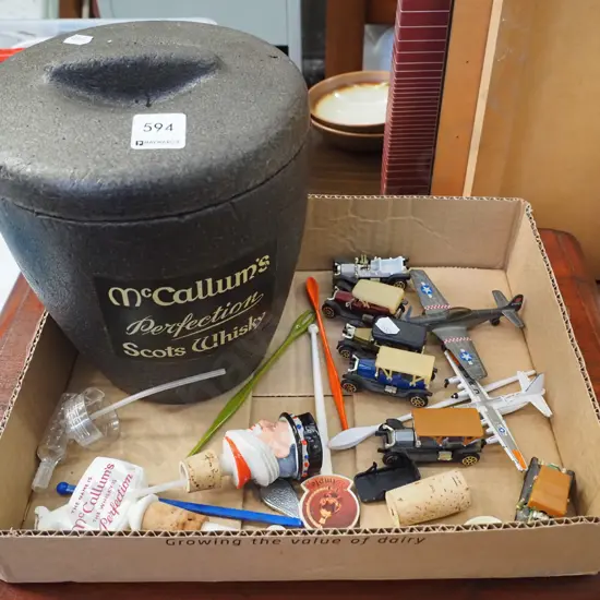 box; model vehicles, nip pourers, ice bucket