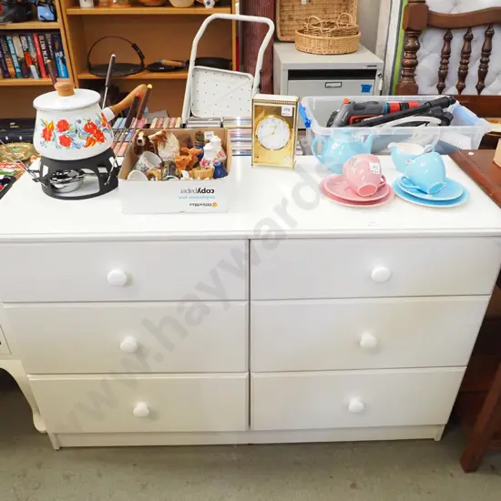 mdf melteca 6 drawer lowboy H-730 W-1130 D-400