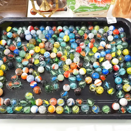 tray of marbles