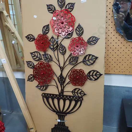 metal wall art - flowers
