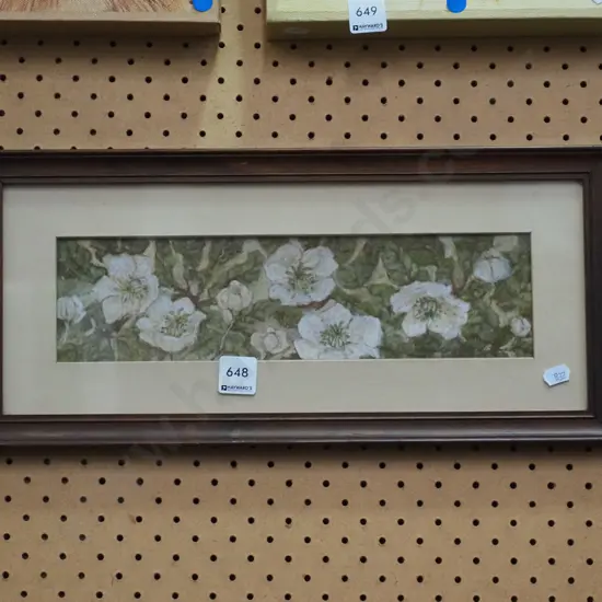 framed mixed media - flowers