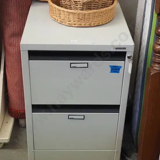 Precision 2 drawer filing cabinet -key in office