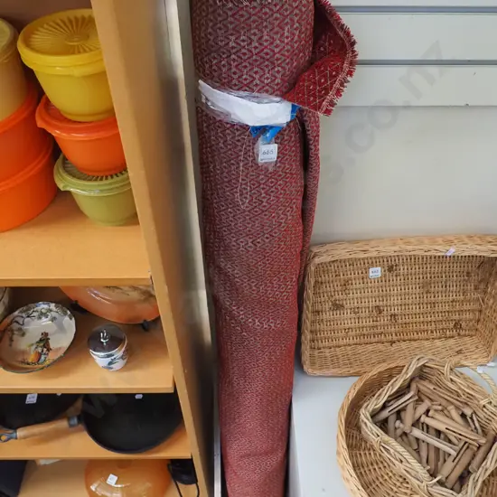 8m long bolt red diamond upholstery fabric