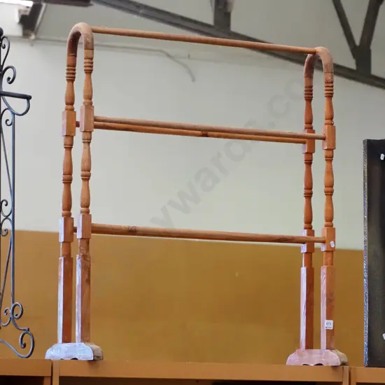 wooden towel rail