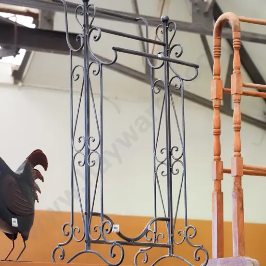 wrought metal towel rail