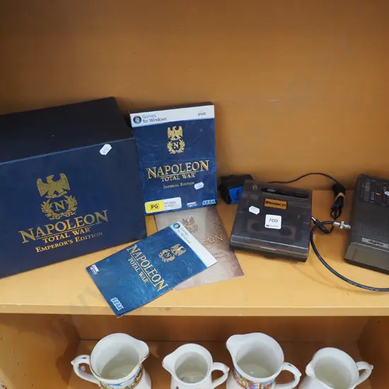 digital radio, tape cassette winder, pc game - Napolean Total War