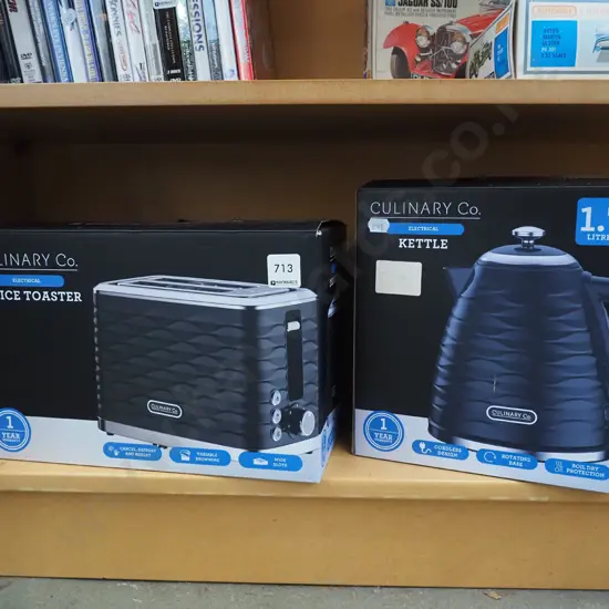 as new toaster, electric jug