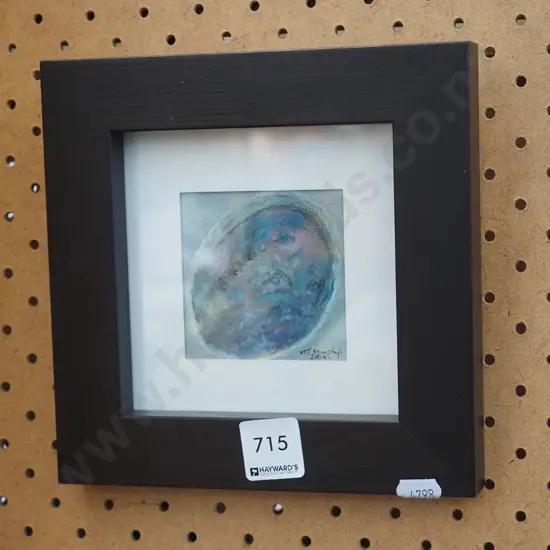 small framed pastel - paua shell