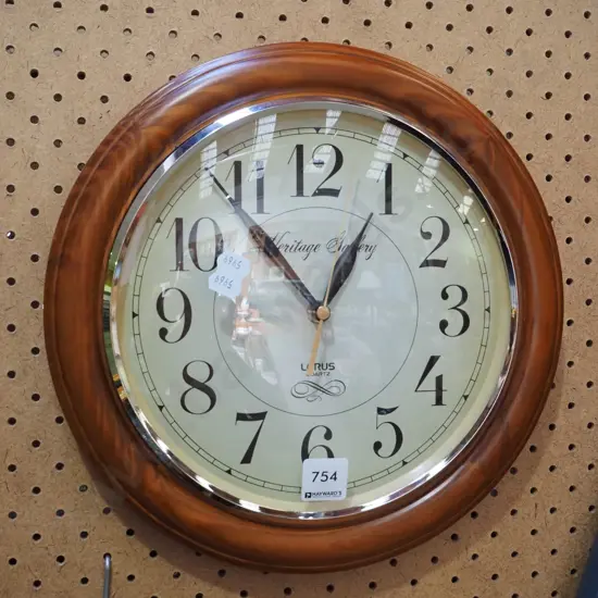 wood framed wall clock