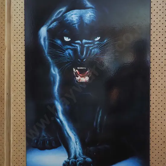 black panther print on board