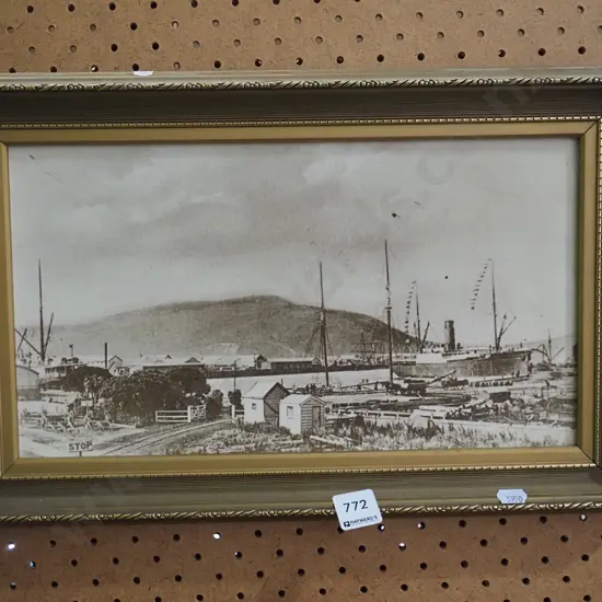 framed photo print - Dunedin wharves