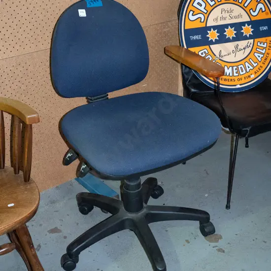 blue office chair