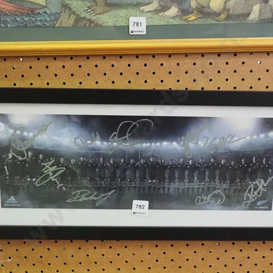 siged All Blacks photo print