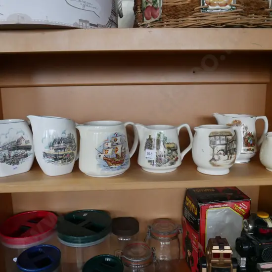 assorted ceramic jugs