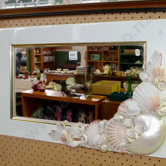 shell themed wall mirror