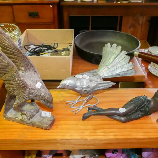 Egyptian figurines, 2x bird figurines