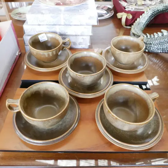 Temuka cups, saucers, serving platter