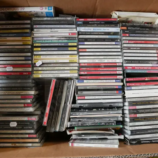 box of CDs