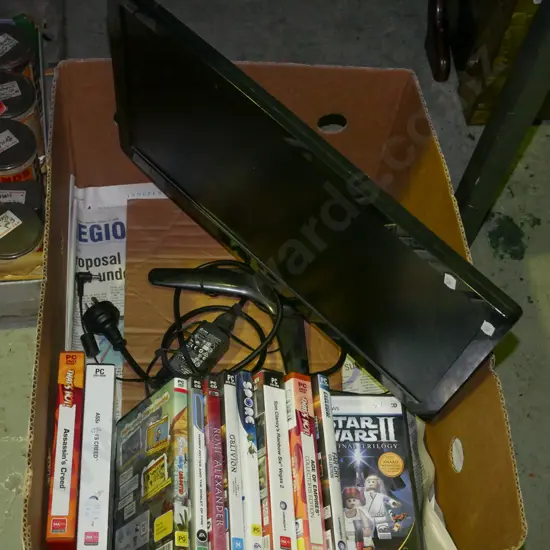 box; computer monitor, pc games