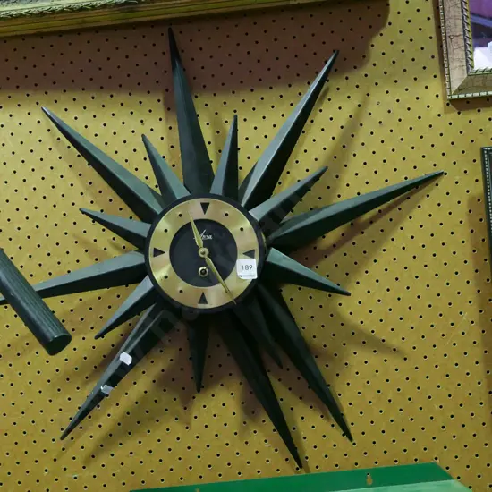 restorer's retro sunburst wall clock