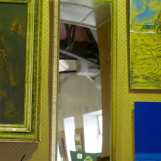 gilt framed wall mirror