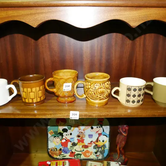 shelf of coffee cups